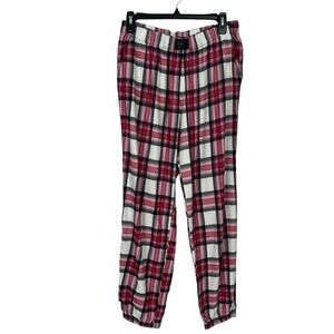 Victoria’s Secret Pajama Bottoms Sz Medium Multi Color Plaid Elastic Waist/Leg